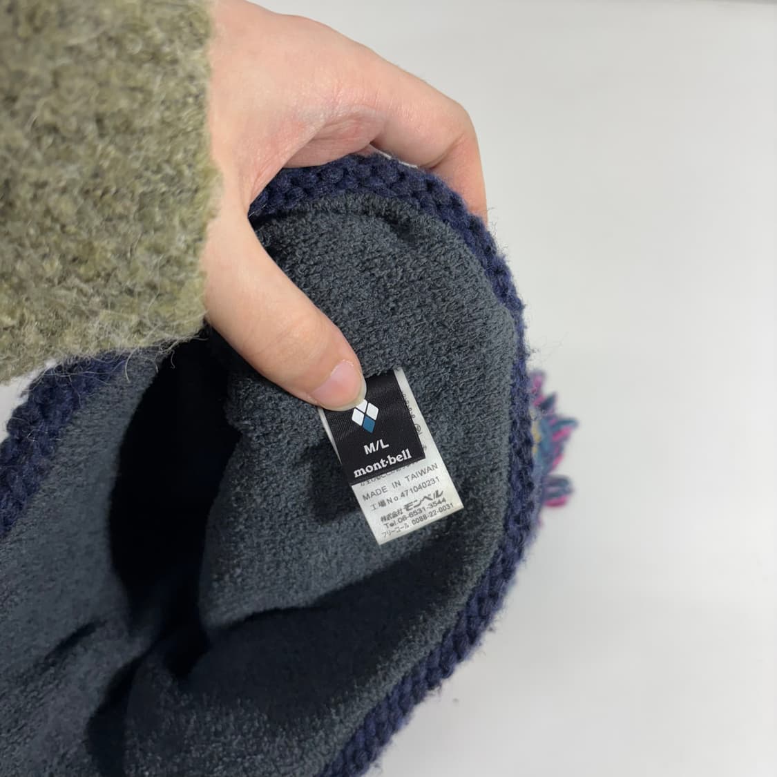 M-L 몽벨 퍼플 안감기모 눈꽃 울 방울비니 상품이미지3