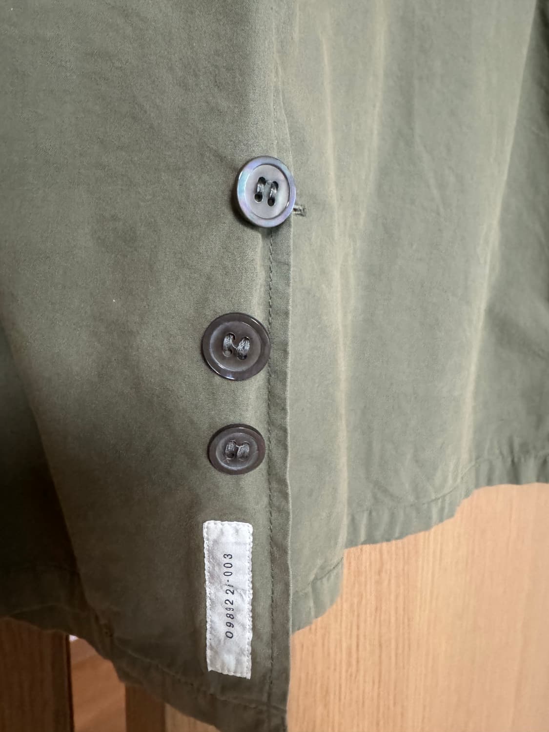 아르켓 카키 포플린 긴팔 셔츠 상품이미지3