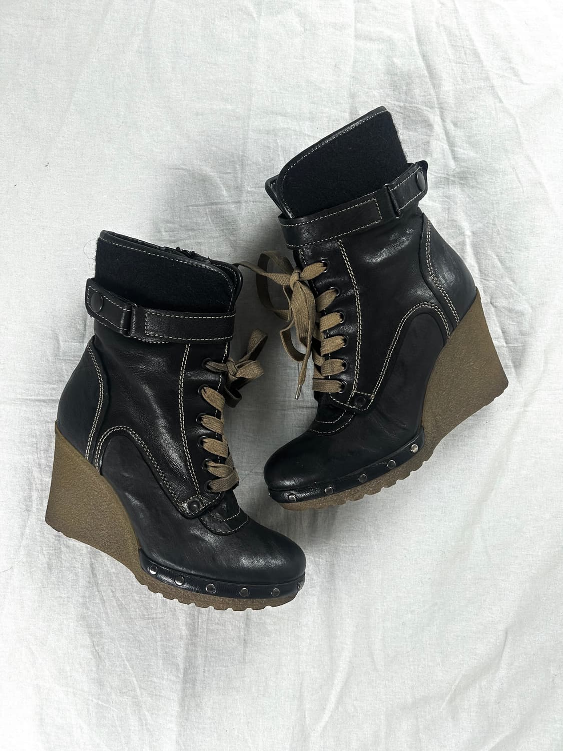 Manas 웨지 힐 앵클 부츠 상품이미지1