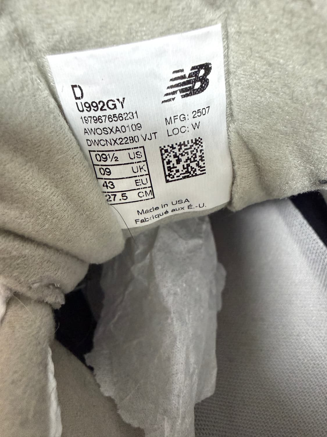 뉴발란스992 코어그레이 상품이미지6