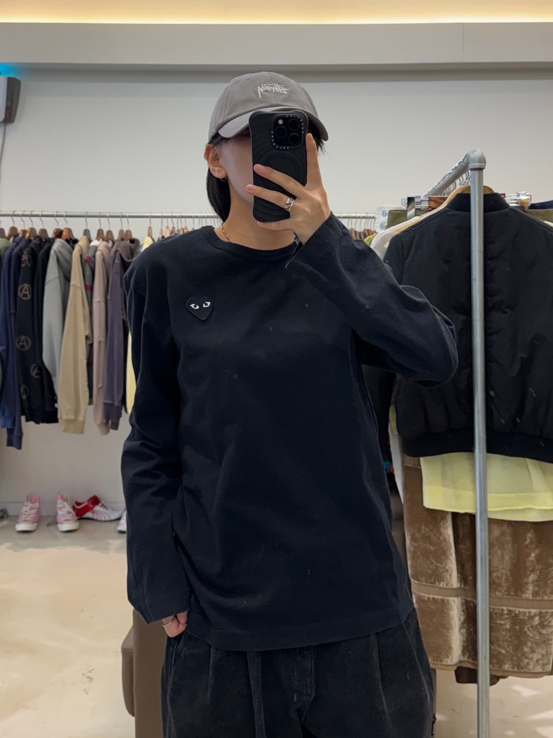 꼼데가르송 플레이 블랙하트 롱슬리브 상품이미지7