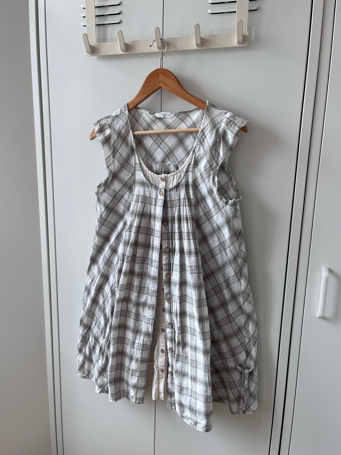 Eternal Flow 체크 레이어드 바선생 원피스 상품이미지1