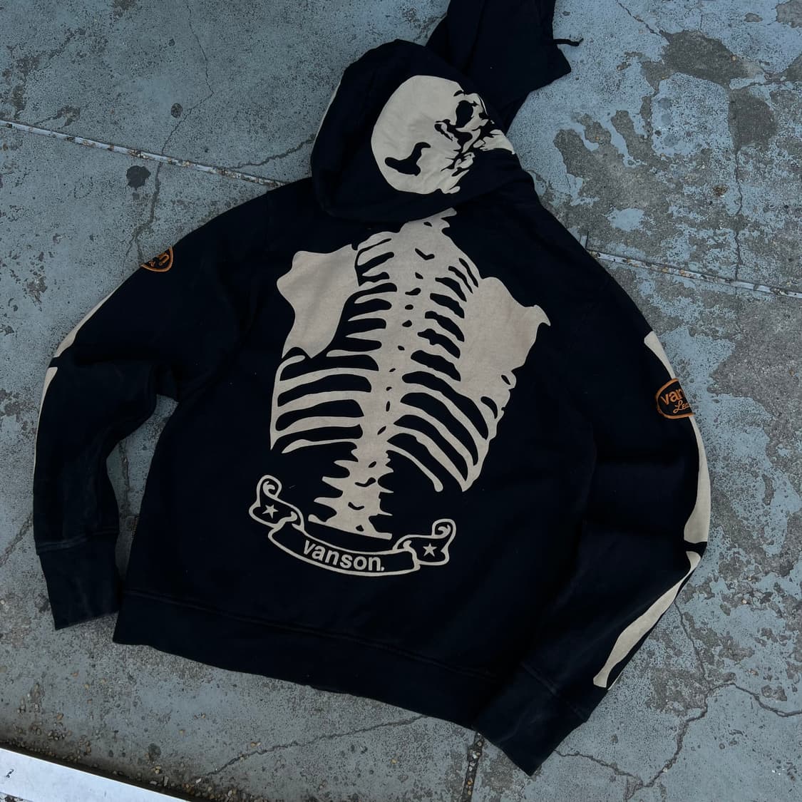 밴슨 스켈레톤 본 풀프린팅 마스크 후드 상품이미지3