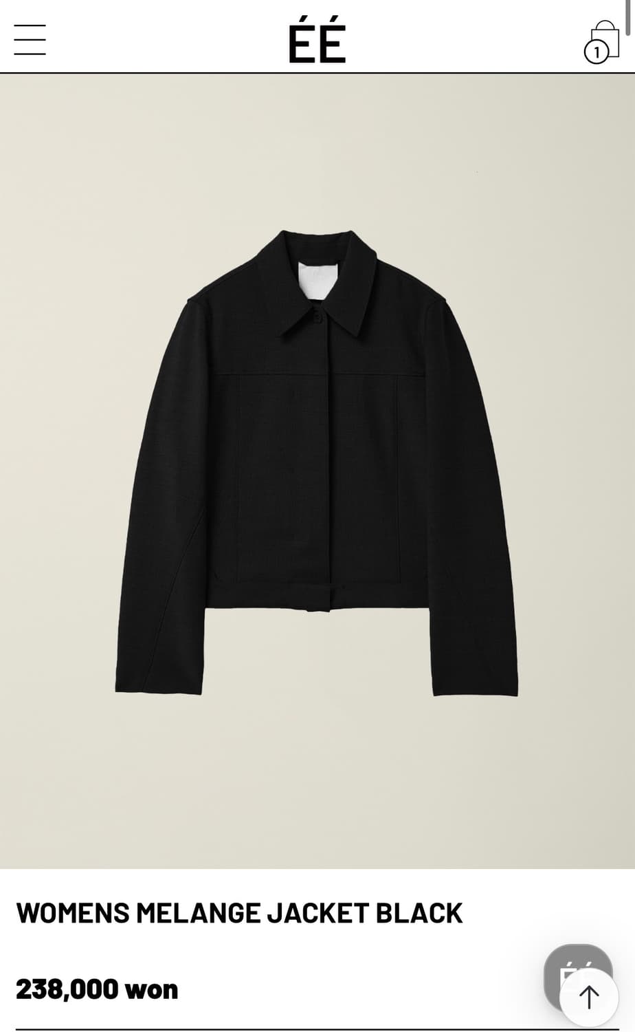 [M] 누마레 ee womens melange jacket black 상품이미지1