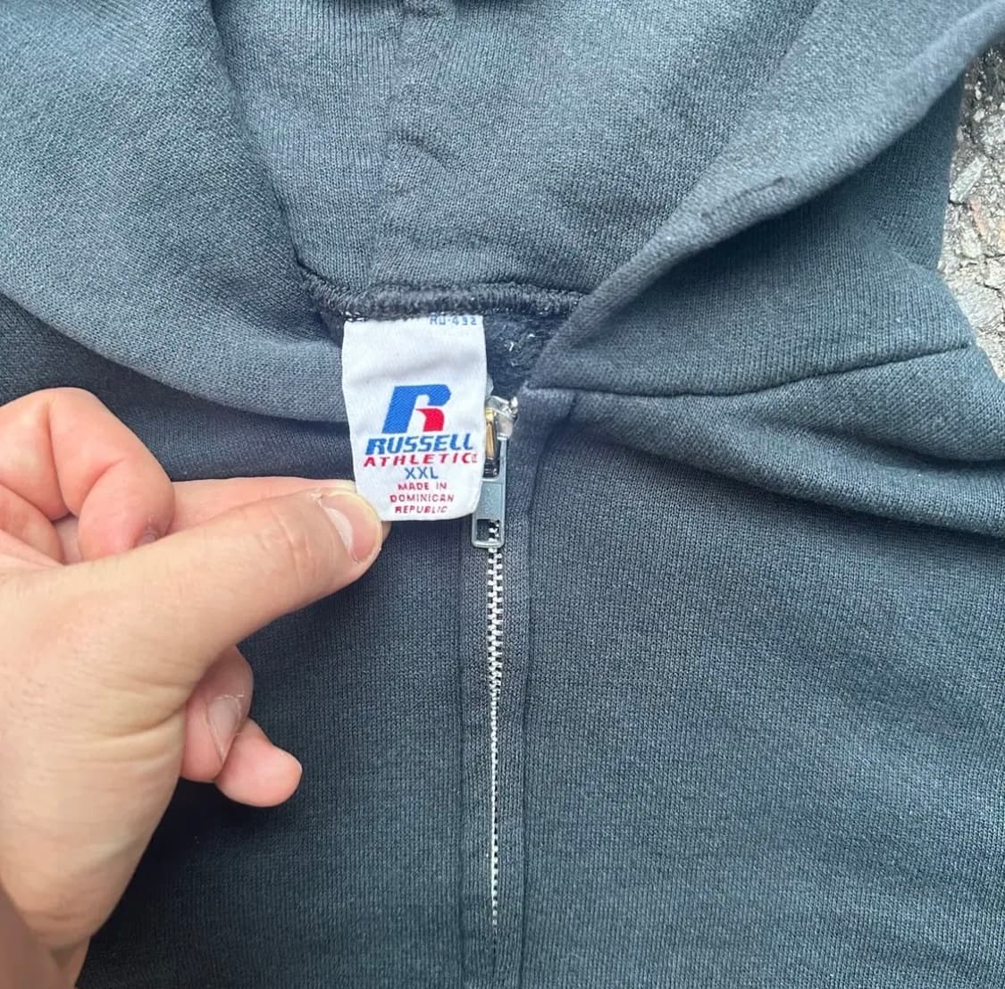 빈티지 00s 러셀 후드집업 블랙 - XXL 상품이미지3