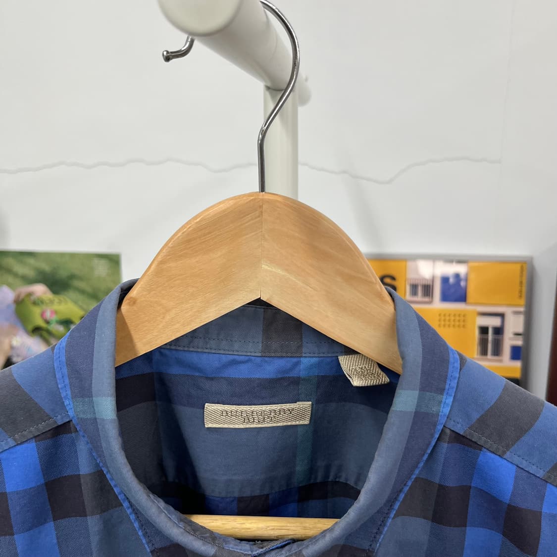 버버리 버튼 다운 체크 셔츠 XXL 상품이미지3