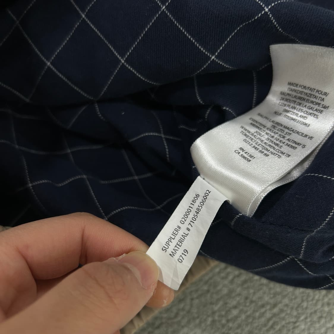 폴로 랄프로렌 스윙톱 체크 자켓 s 상품이미지5