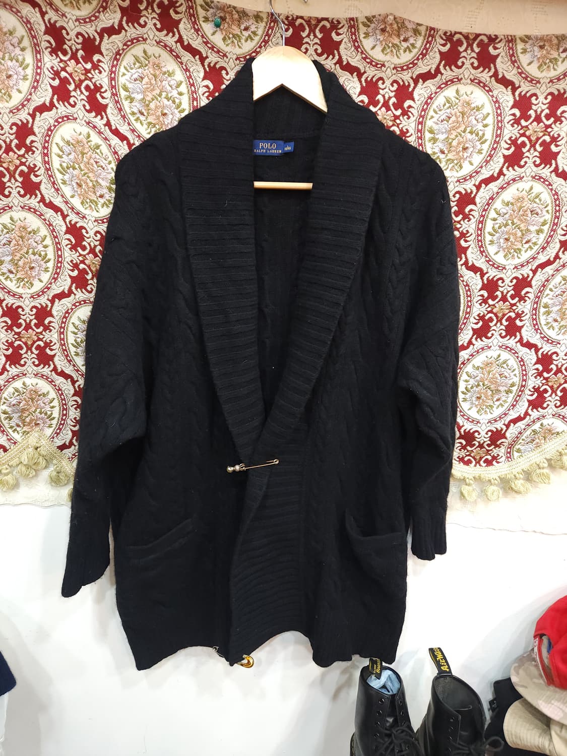 폴로 랄프로렌 메리노울 꽈배기 니트 케이프 가디건

 상품이미지2