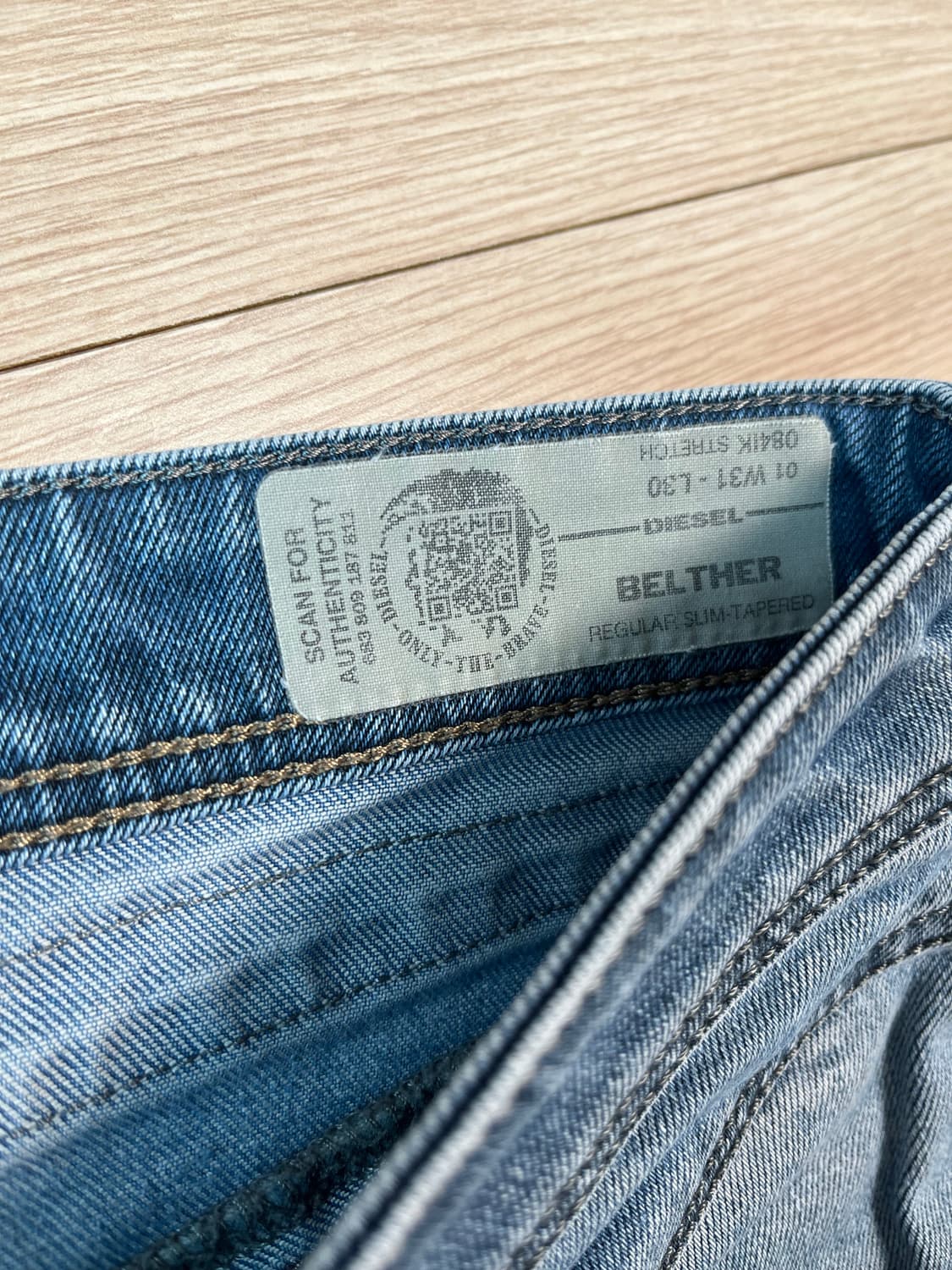 디젤 BELTHER 데미지 워싱 청바지 W31 L30 상품이미지7