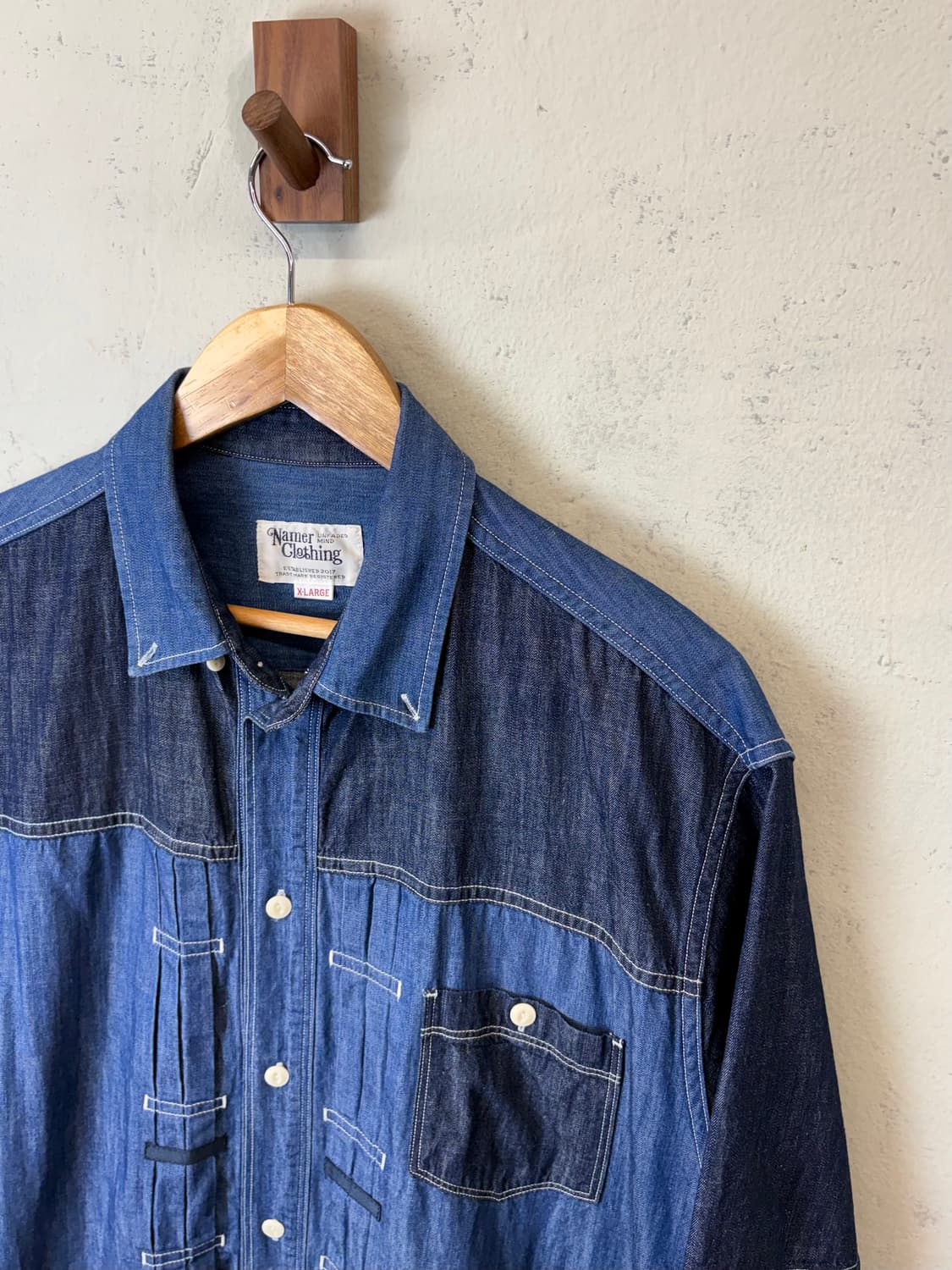 네이머클로딩 1세대 데님 믹스 셔츠 상품이미지4