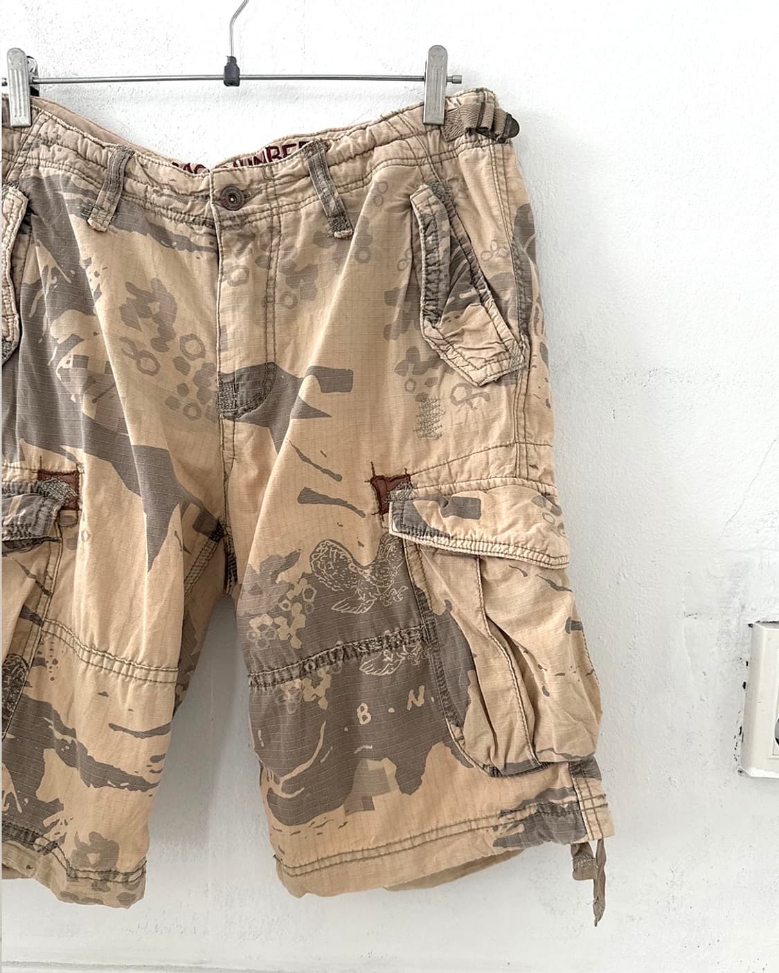 BACK NUMBER Camel Camo Bermuda Pants 상품이미지8