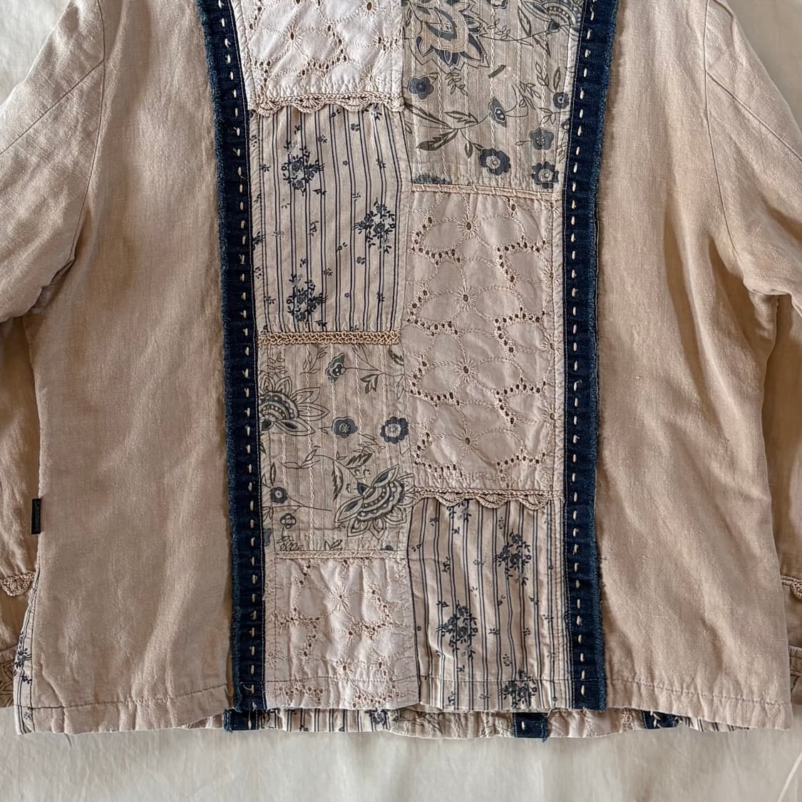 [55-66] 90s 독일 Deerberg 코튼 린넨 패치워크자켓 상품이미지9