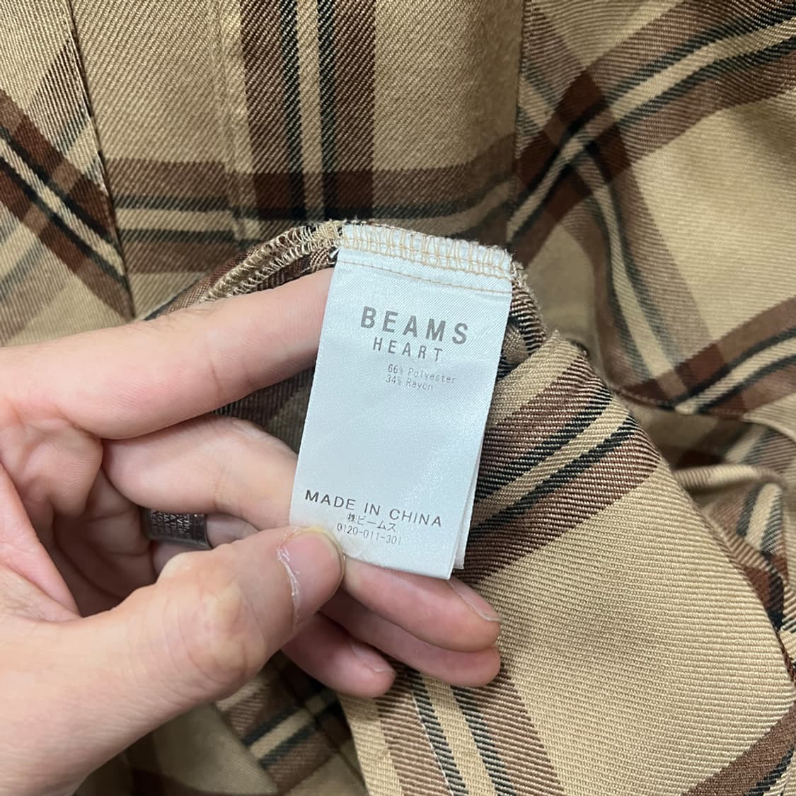 BEAMS HEART 빔즈 하트 노바 체크 셔츠 L 상품이미지4