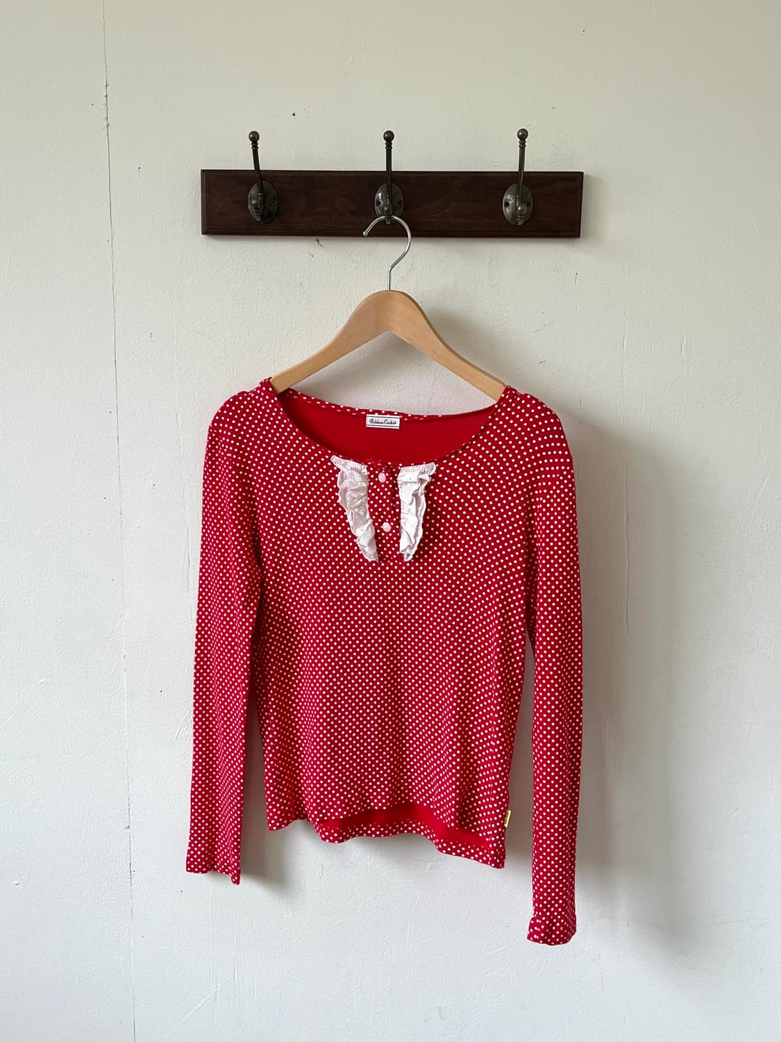 Ribbon Casket 레이스 도트 탑 상품이미지1