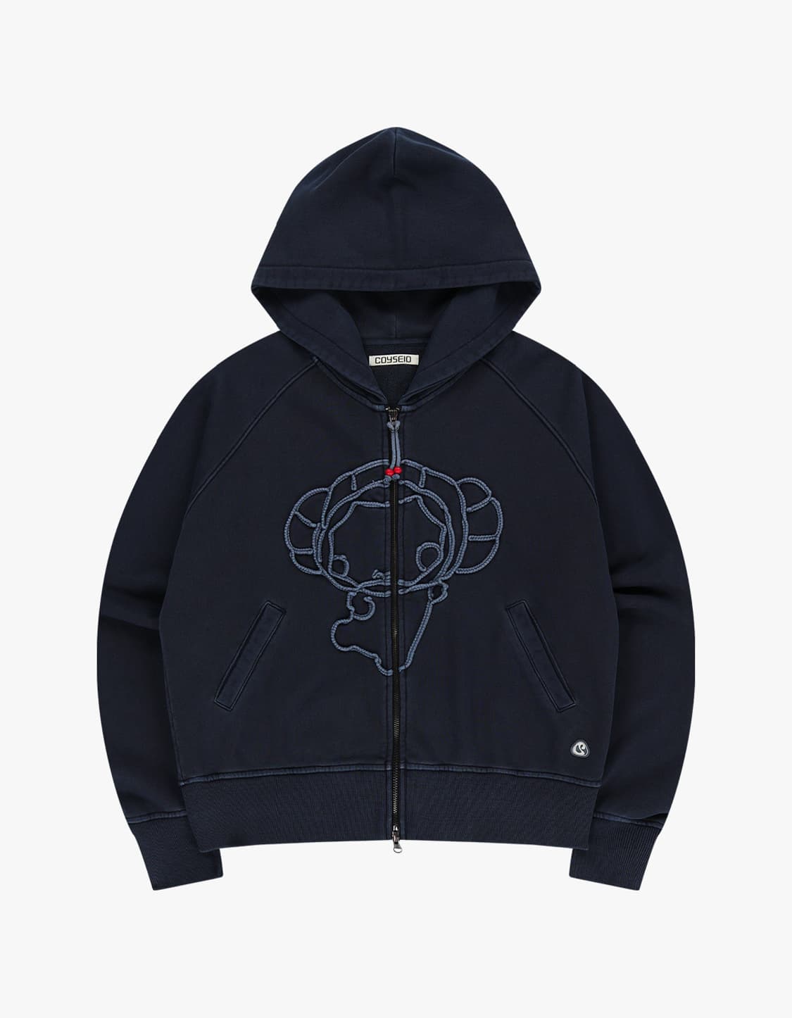 코이세이오 빈티지 테이프 후드집업 네이비 상품이미지2