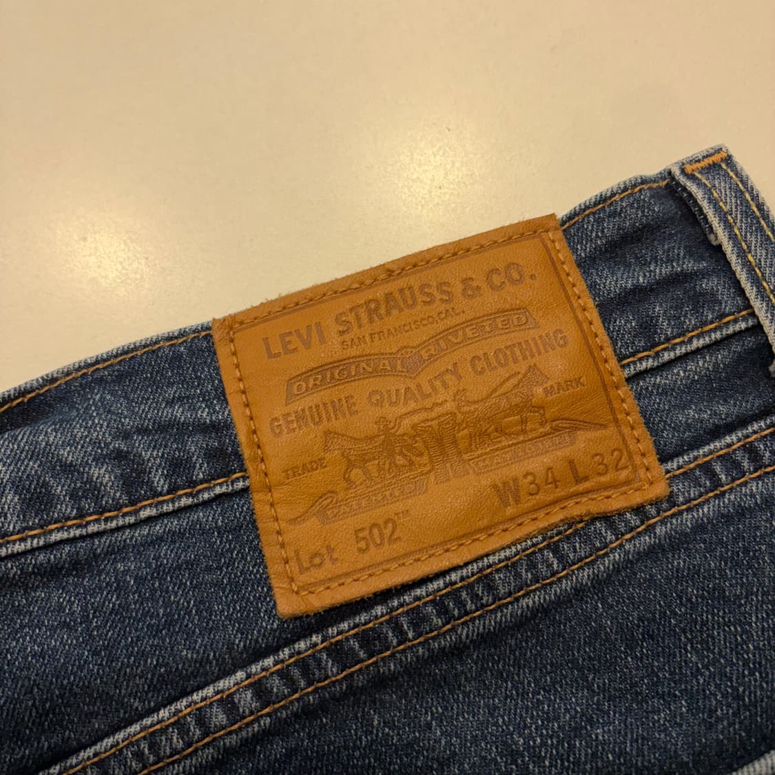 [34x32] 리바이스 502 테이퍼 데님 청바지 팬츠 D616 상품이미지4
