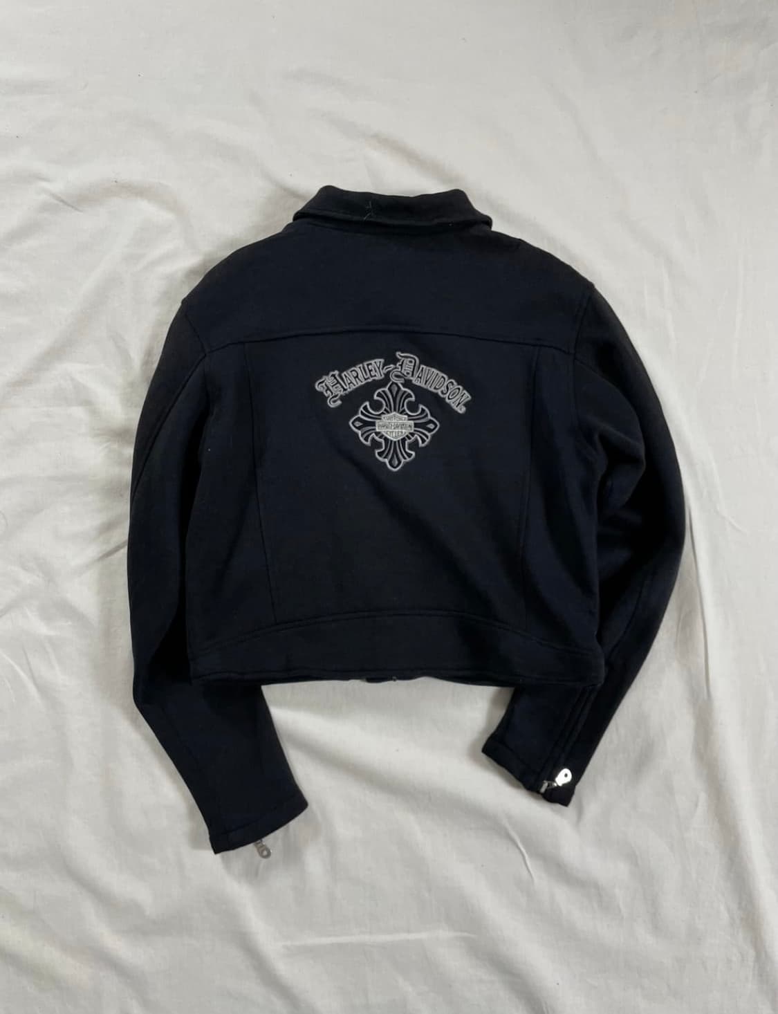 Harley Davidson 할리데이비슨 크롭 코튼 바이커 자켓 M 상품이미지1
