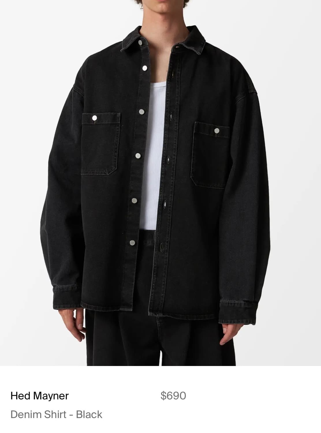Hed mayner 21AW 데님 셔츠 상품이미지1
