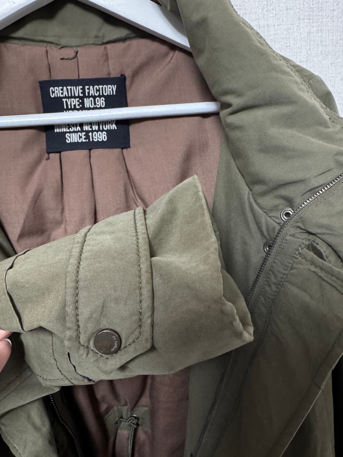 CREATIVE FACTORY 카키 야상 피쉬테일 점퍼 상품이미지4