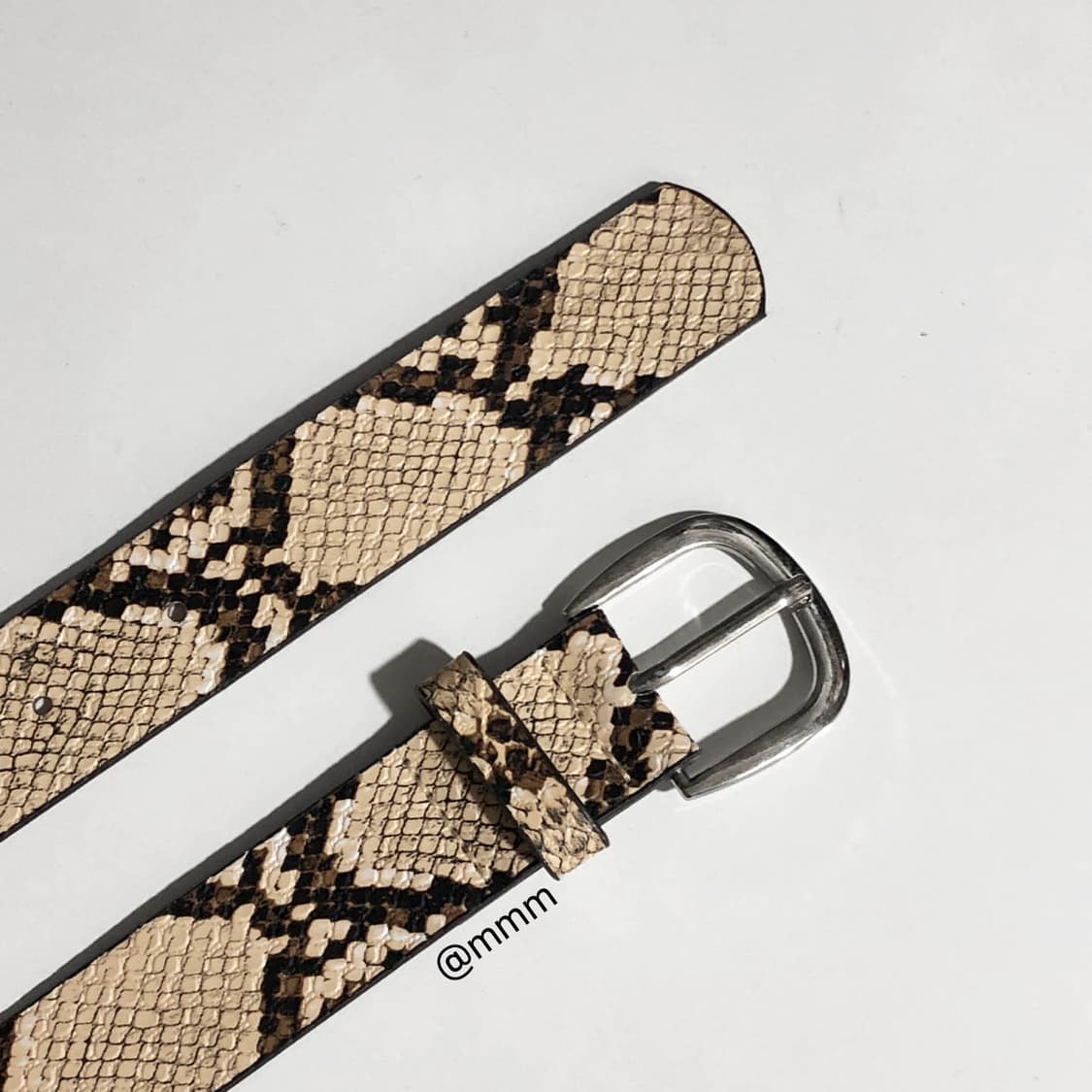 [Unisex] 파이톤 스네이크 뱀피 벨트 상품이미지6