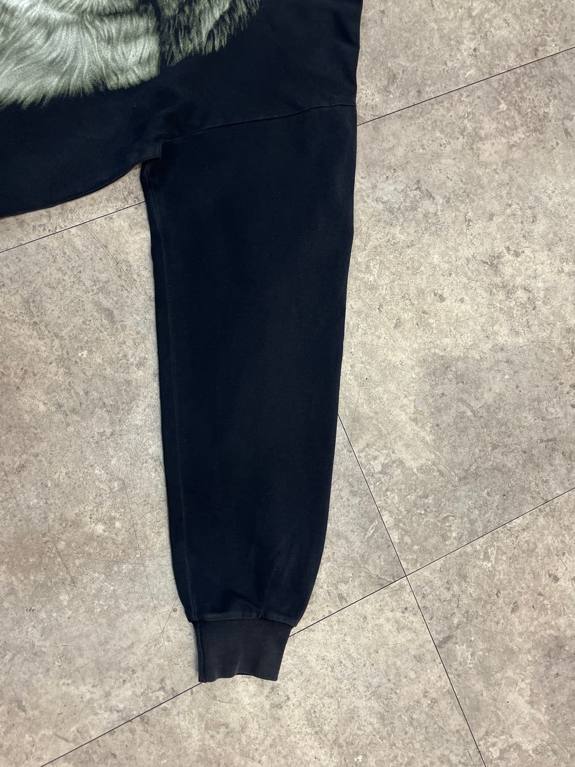 빈티지 울프 프린팅 긴팔티 블랙 XL #csz2863 상품이미지6