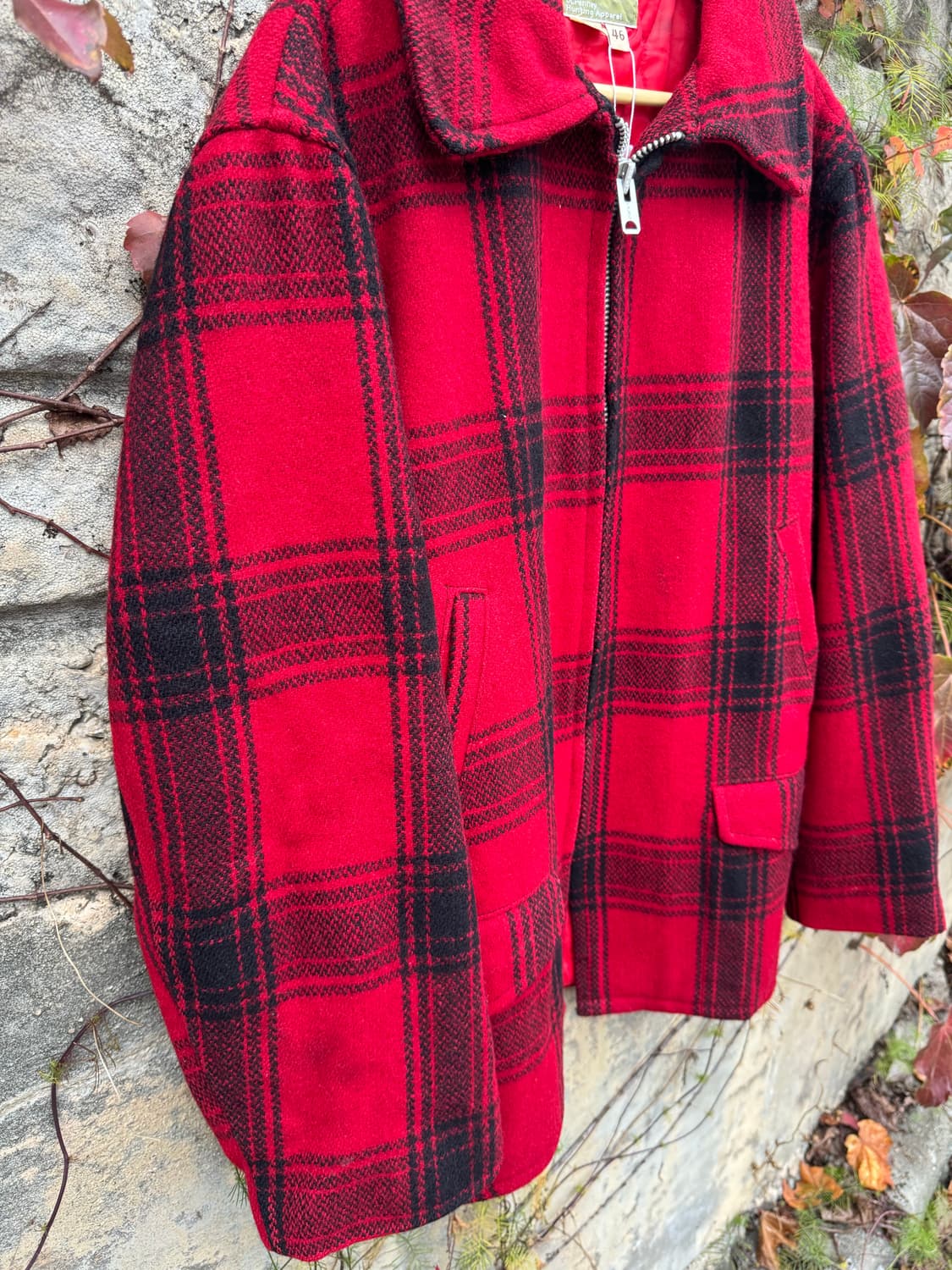 60s jcpenney 매키노 울 버팔로 체크 빈티지 헌팅 자켓 코트 상품이미지5