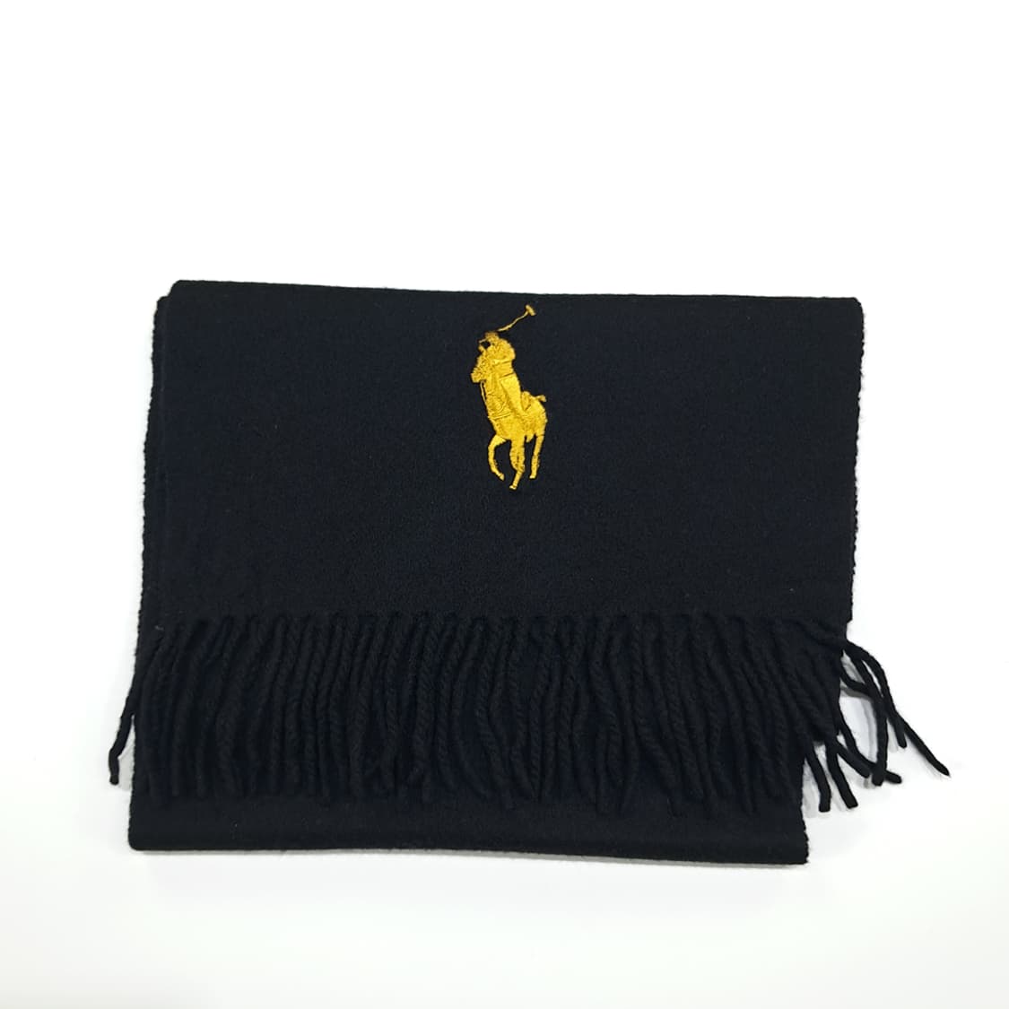 MX353 폴로 랄프로렌 블랙 빅로고 램스울 목도리 머플러 상품이미지7