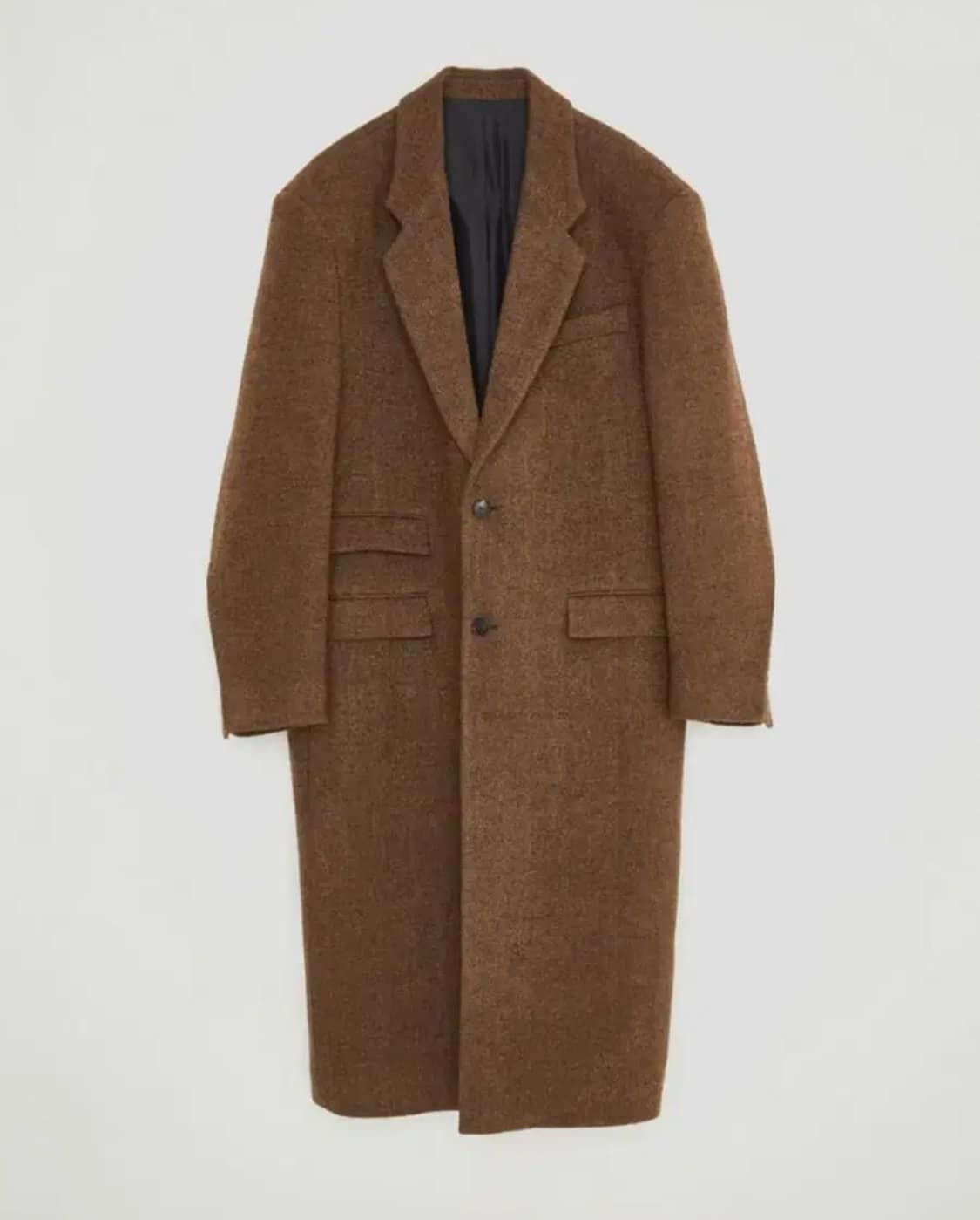 [L] 렉토 베를린 펠트 오버사이즈 싱글 코트 브라운 상품이미지5