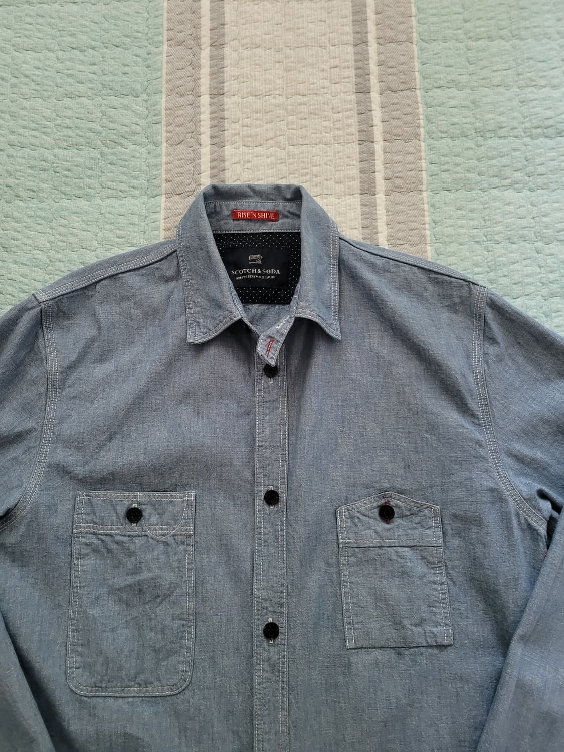 스카치앤소다 Scotch&Soda. 샴브레이 워크셔츠. L 100사이즈 상품이미지2