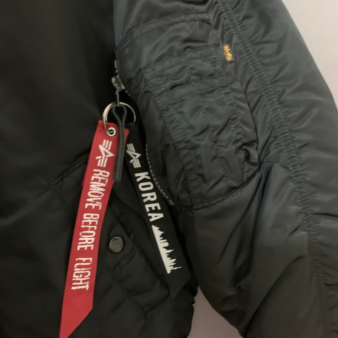 L 알파인더스트리 블랙 N2B 플라이트 패딩 자켓 상품이미지4