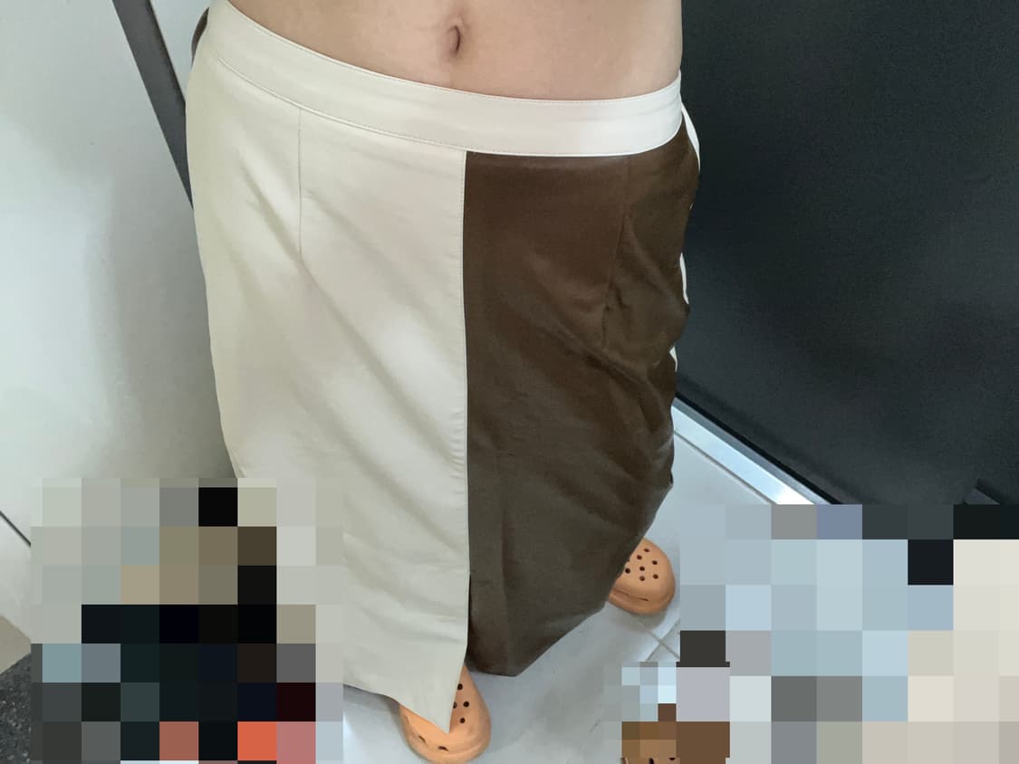 레더블럭 스커트 상품이미지1