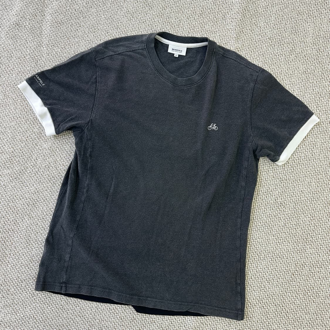 100 빈폴 차콜 자전거 로고 반팔0327D 상품이미지1