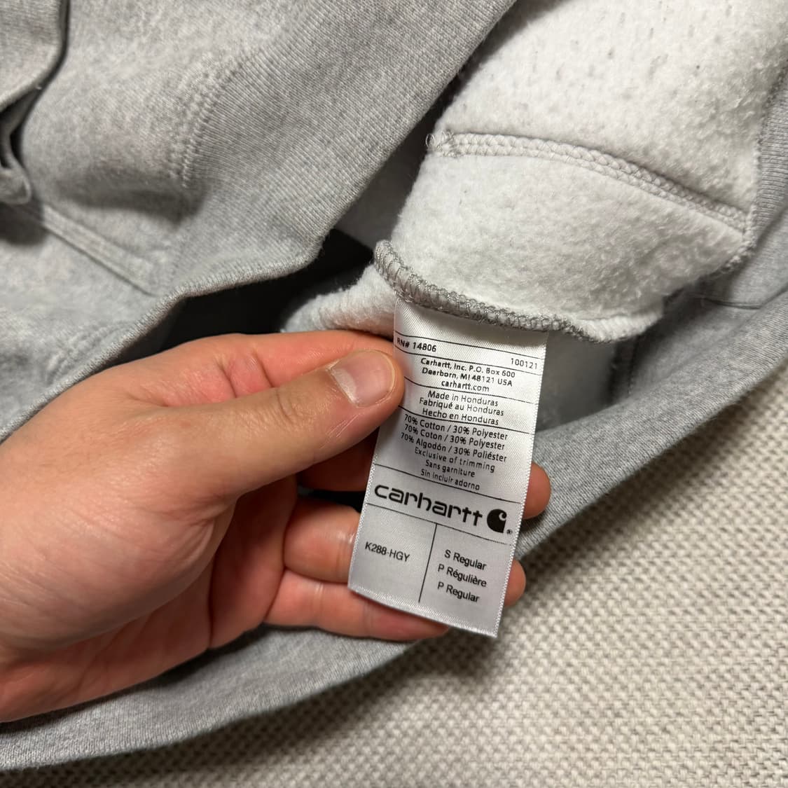 칼하트 오리지널 핏 사이드로고 후드티 상품이미지3