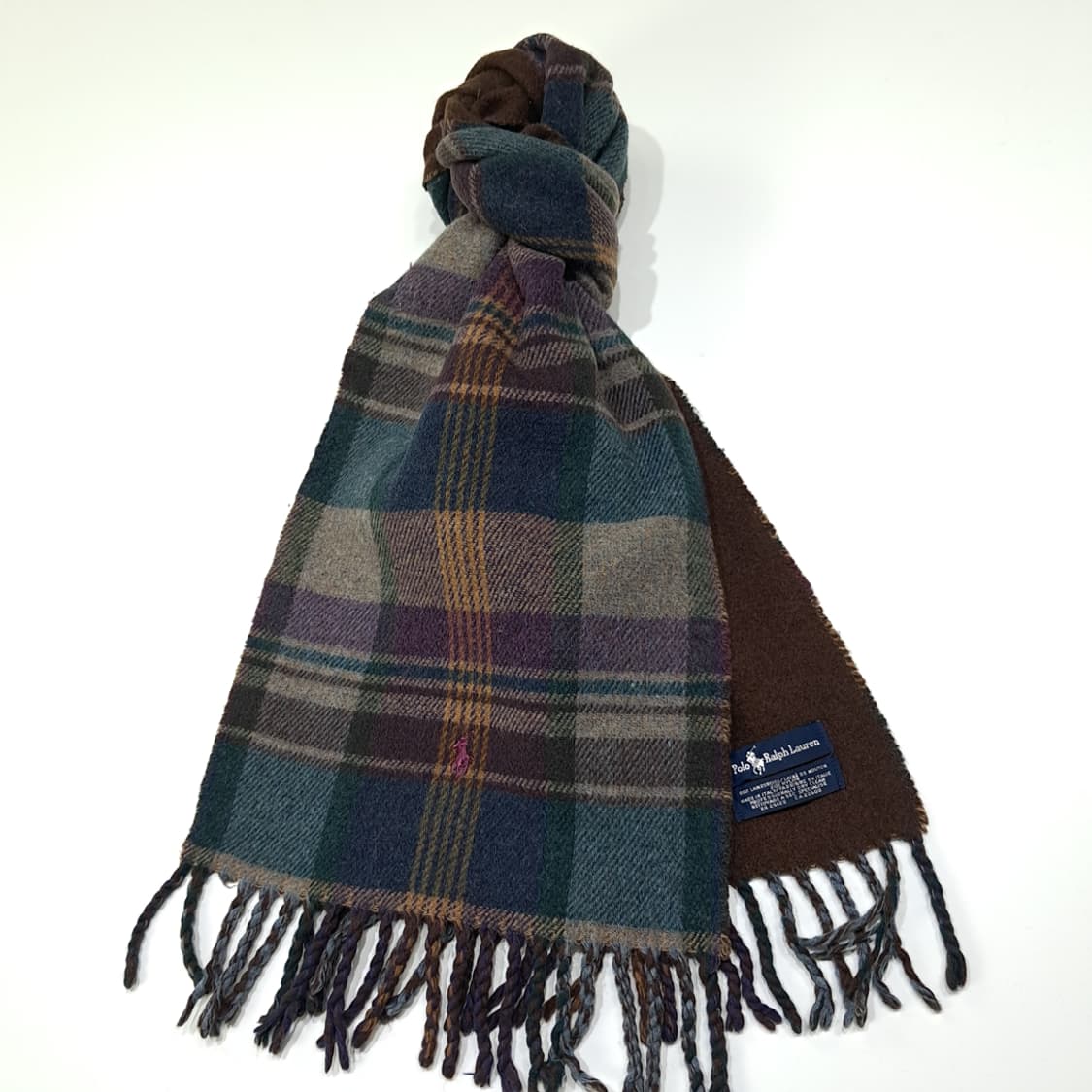 MX434 폴로 랄프로렌 리버서블 램스울 머플러 상품이미지2