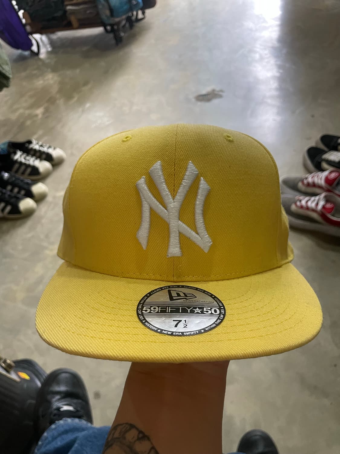 뉴에라 뉴욕양키스 옐로우 made in usa 7 1/2 (60cm) 상품이미지2