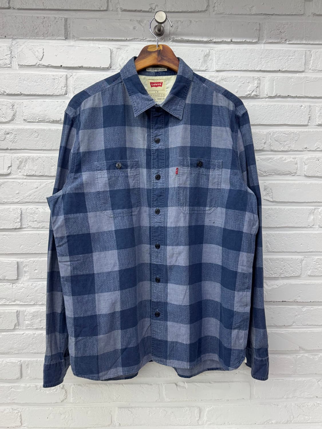 리바이스 블루 체크셔츠 상품이미지3