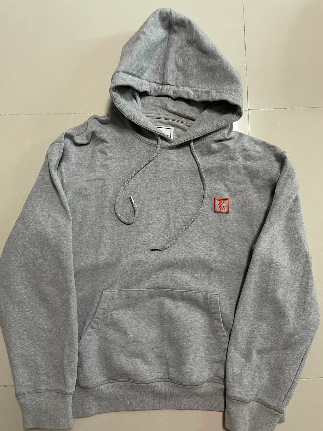 우영미 백로고 후드 그레이 상품이미지2