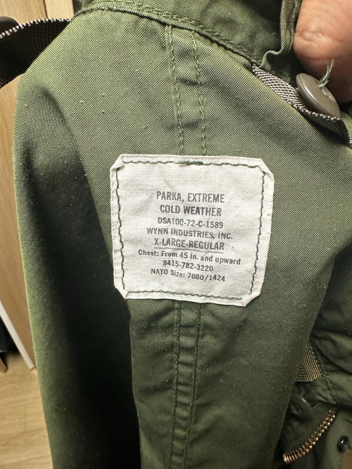 M65 피쉬테일파카 데드스탁 상품이미지3