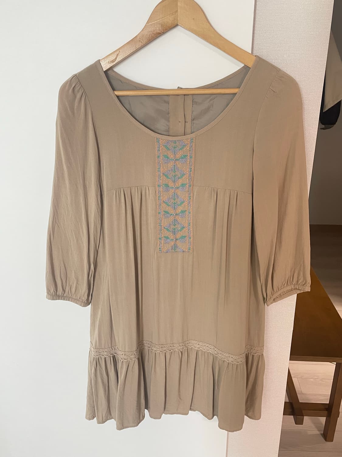 빈티지 모리걸 레이스 자수 원피스 상품이미지1