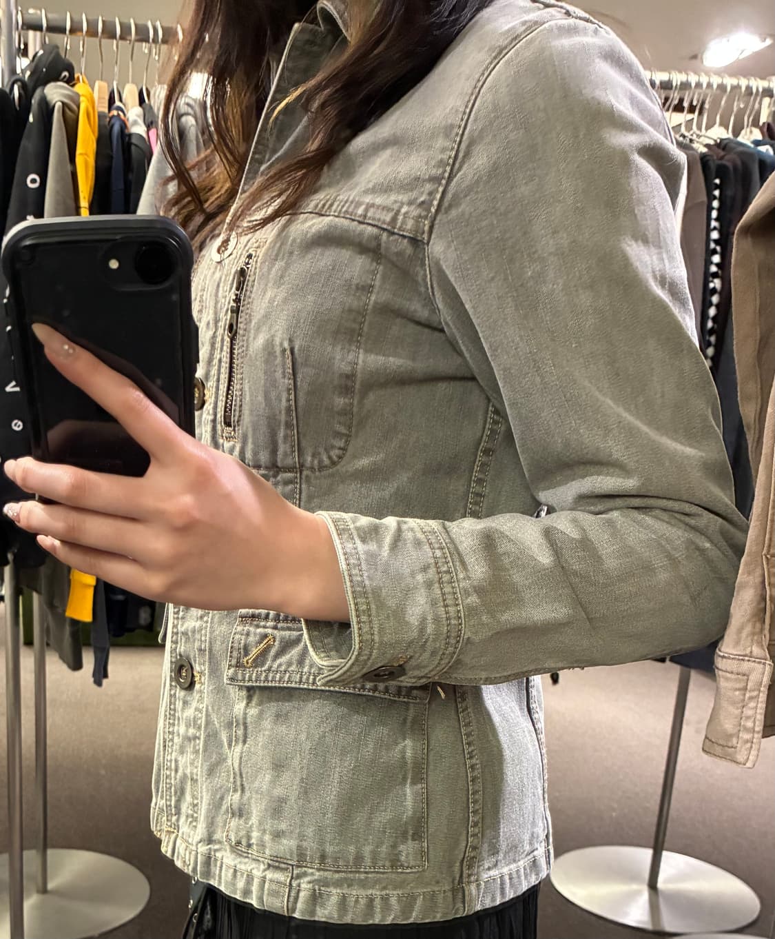 L)Comme Ca Ism 빈티지 여성 지퍼 디테일 데님자켓 상품이미지2