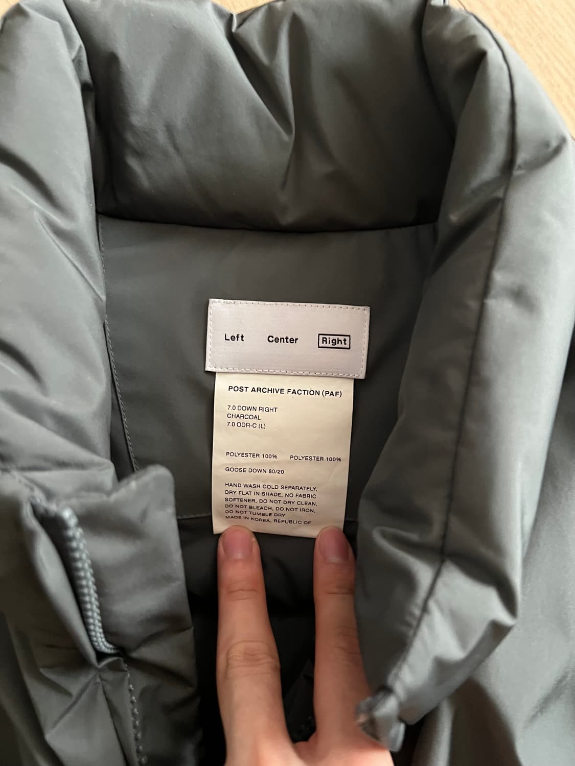 [L] PAF 7.0 DOWN RIGHT (CHARCOAL) 상품이미지4