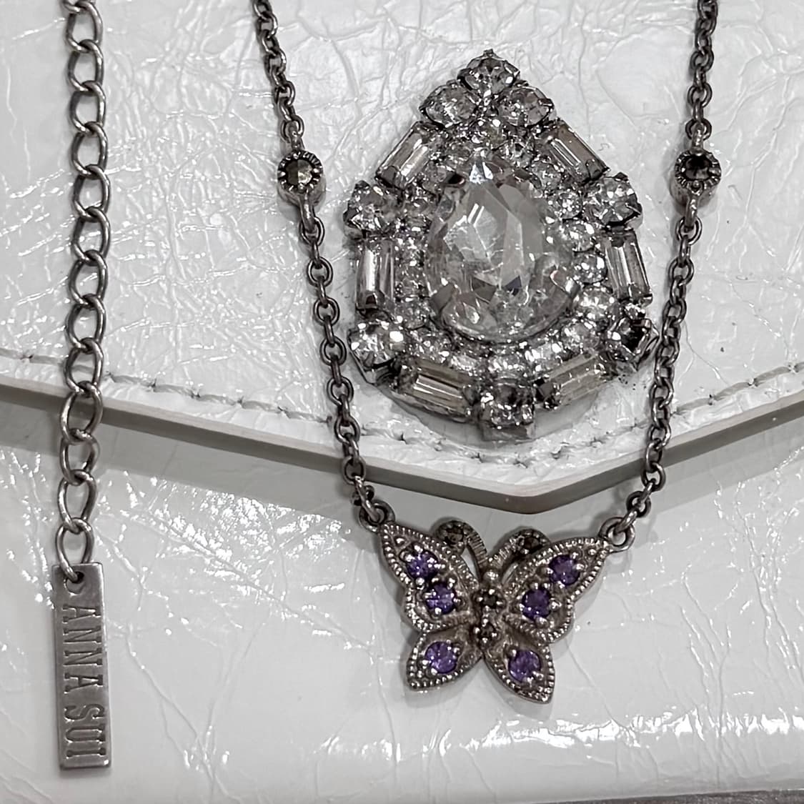 안나수이 빈티지 나비 은목걸이 925 상품이미지4