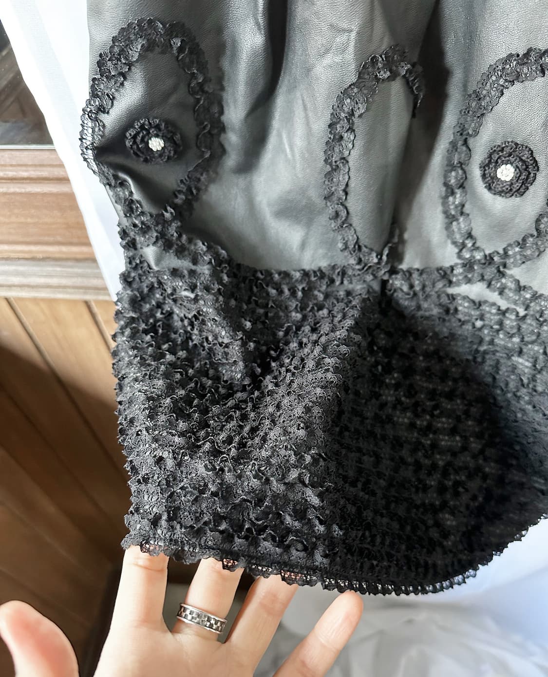 INGEBORG lace leather skirt 상품이미지7