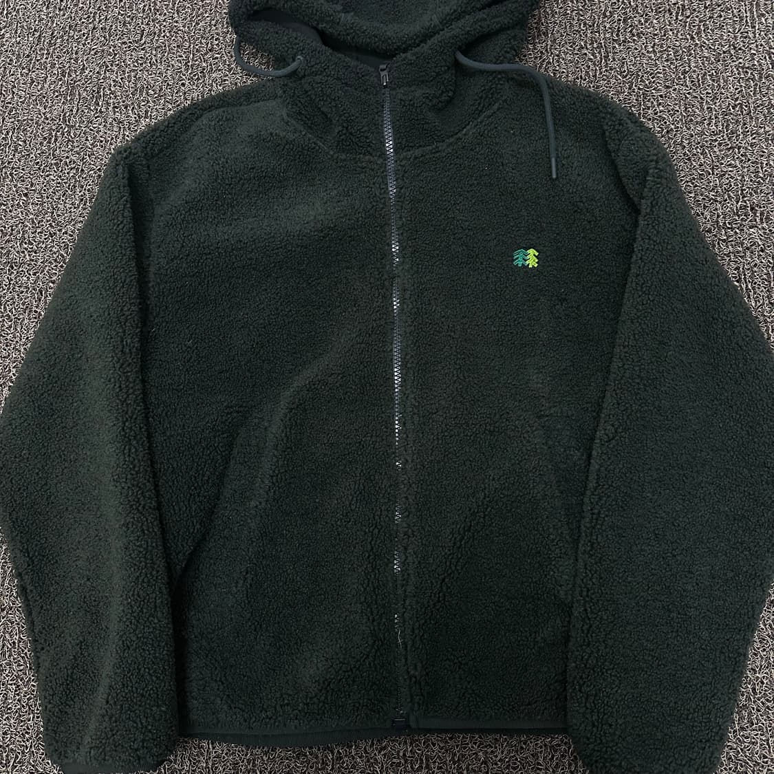 코오롱스포츠 뽀글이 털 후리스 자켓 그린 100(L) 상품이미지3