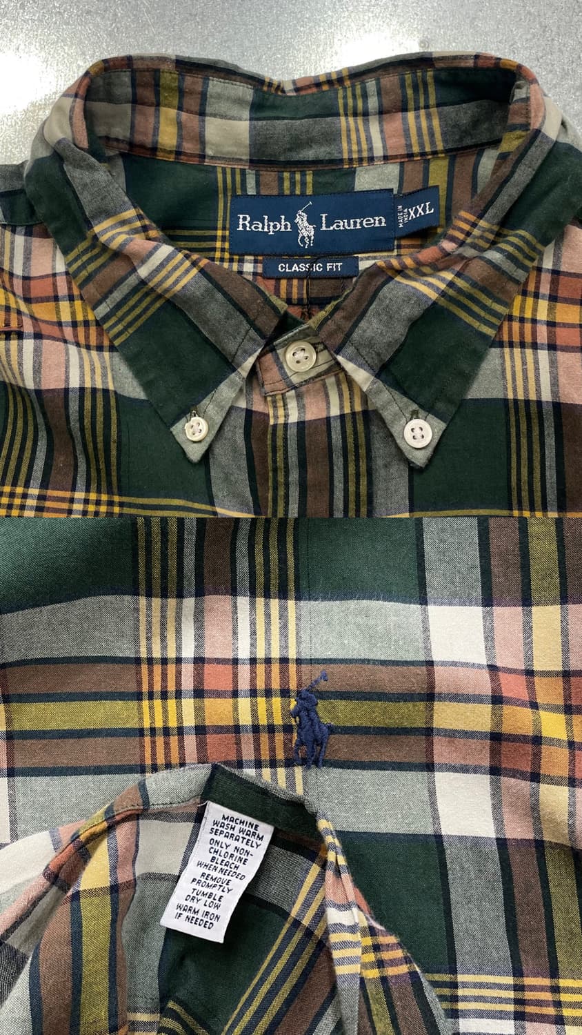 (2XL) POLO 폴로 랄프로렌 체크 반팔 셔츠 클래식핏 상품이미지9