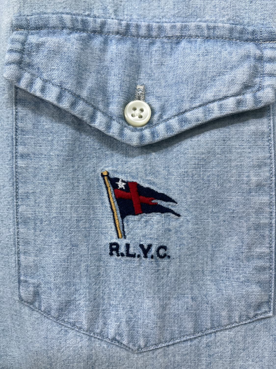 폴로 랄프로렌 R.L.Y.C. 야트클럽 로잉 샴브레이 데님 셔츠 상품이미지5