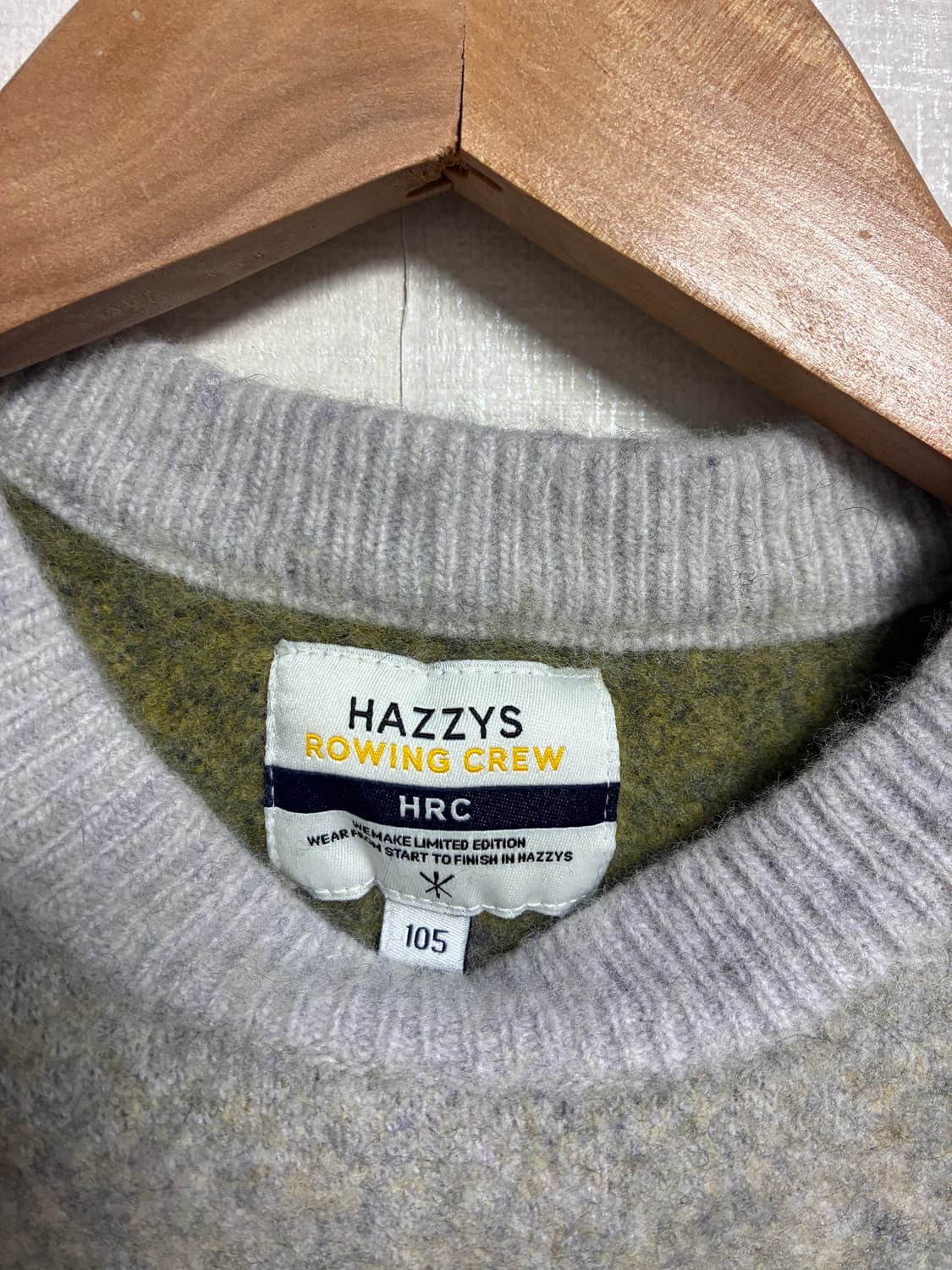 빈티지 헤지스 로잉클럽 니트 XL 상품이미지3