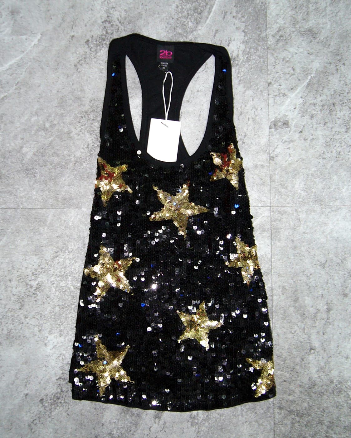 2B BEBE Black Star Tank Top 상품이미지1
