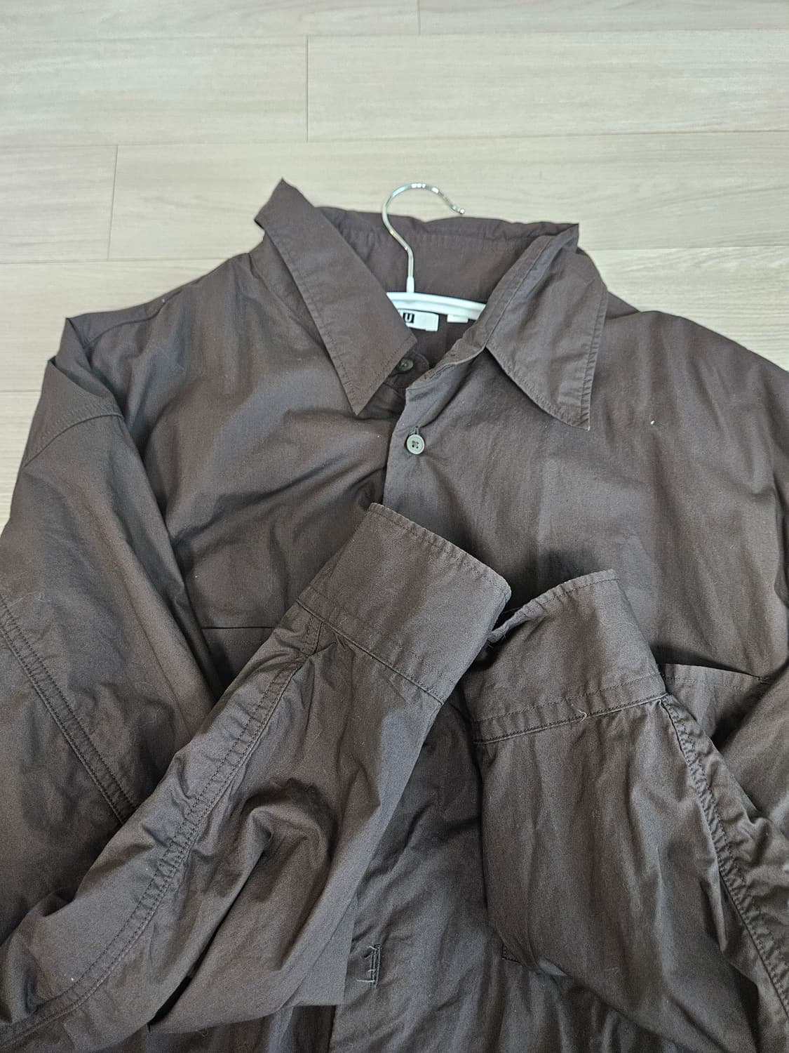 유니U 르메르 브라운셔츠 XL 상품이미지2