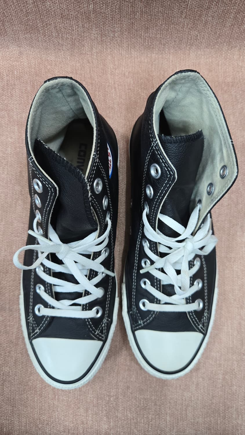 컨버스 250mm- 척테일러 올스타 가죽 하이 블랙 2 상품이미지2